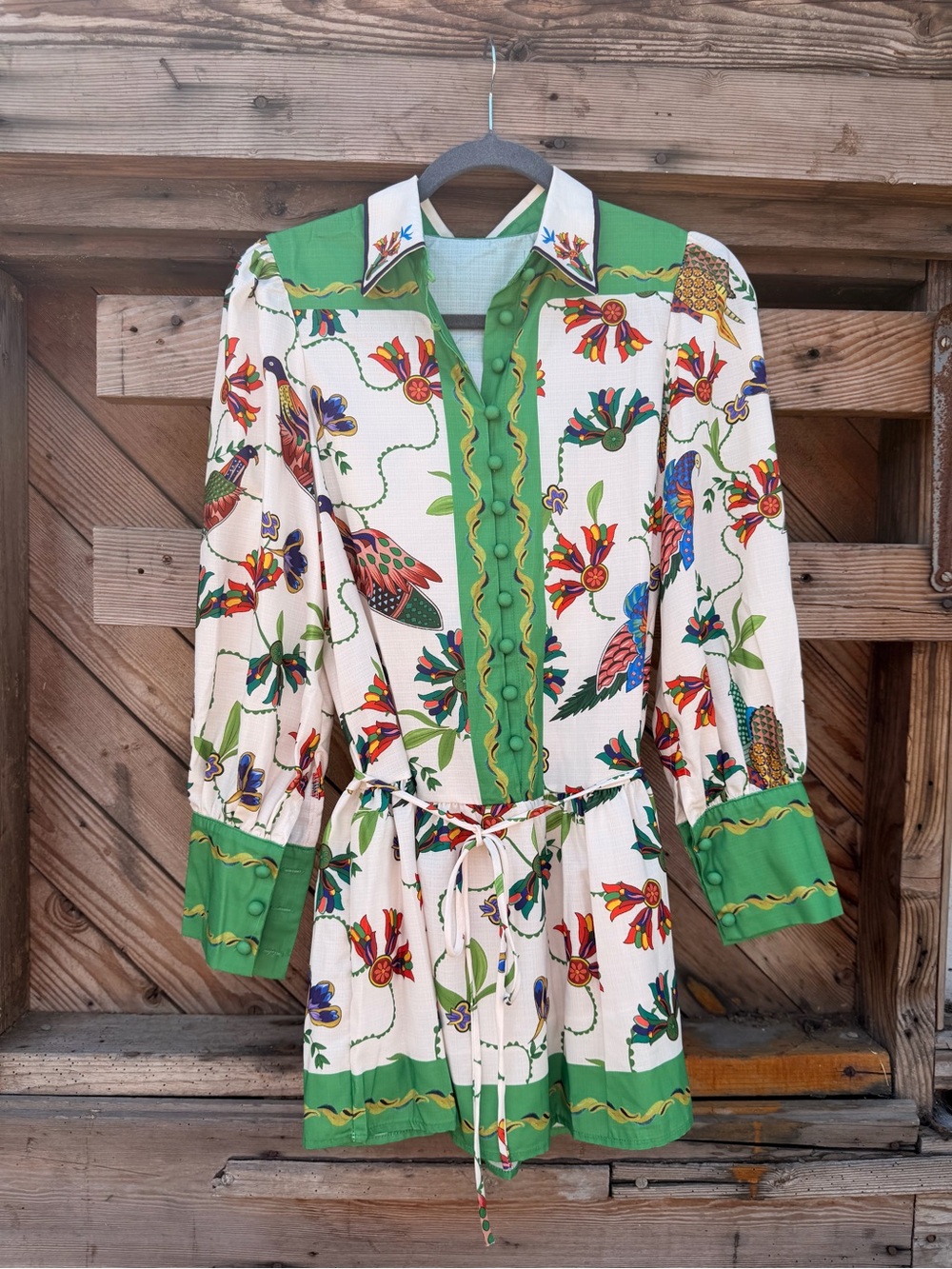NWOT Floral Button-Front Tunic
